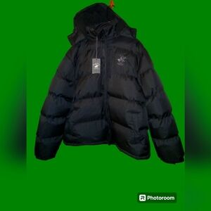 Polo coat in the color black, size XXL